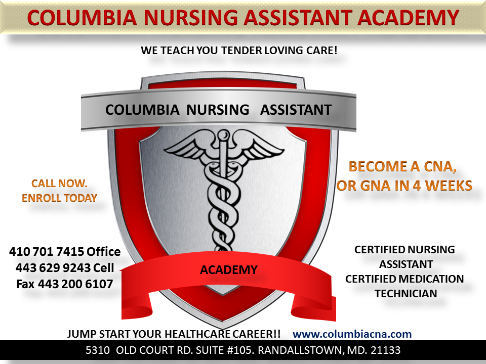 COLUMBIA NURSING ASSISTANT ACADEMY